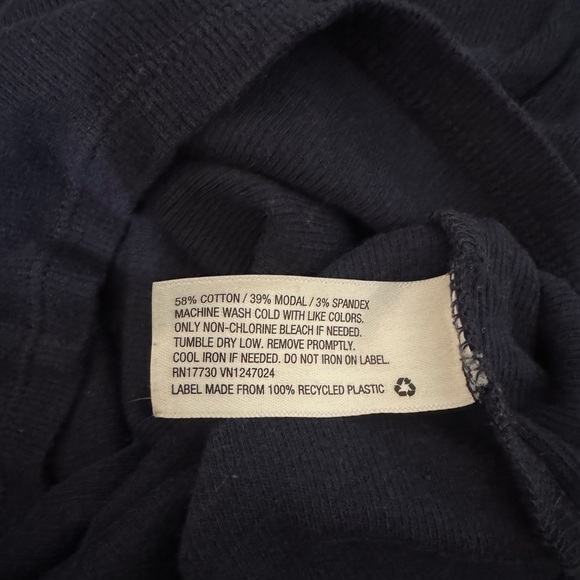 Women’s A new day high neck textured tank top (navy blue, Small) - Picture 4 of 4